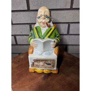VTG Lefton Ceramic Grandpa Retirement Fund  Coin Bank Social Security Act